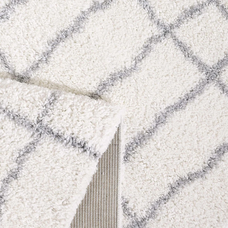 Zafra Grey and Cream Woven Area Rug