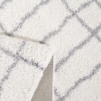 Zafra Grey and Cream Woven Area Rug