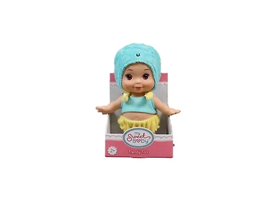 My Sweet Baby 5.5-inch Trendy Tots Mini Baby Doll, Dinosaur Theme, Light Skin Tone