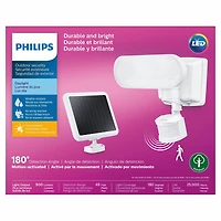 Philips Projecteur double a l'energie solaire avec DEL et detecteur de mouvement de 180° Philips Solar LED exterieur
