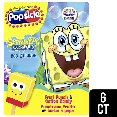 Pops Glacés Popsicle Bob l'Éponge 6 x 60 mL