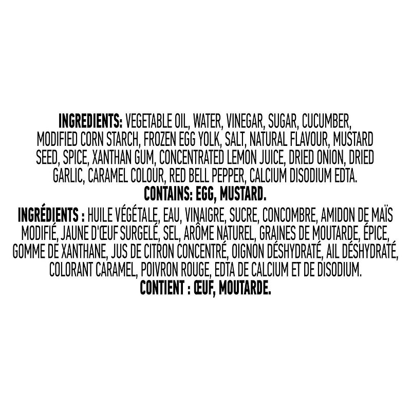 Sauce à burger pour vos créations de burgers maison préférées Hellmanns Une tradition classique sans gluten et certifiée casher 325 ml 325 mL Sauce à burger