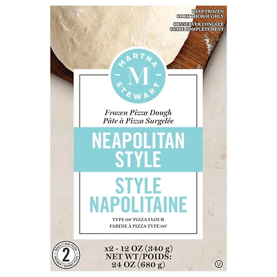 Boules de pâte à pizza de style napolitaine Martha Stewart, faites avec de la farine 00, paquet de 2, 680 g
