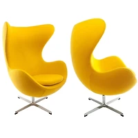 Canadian Egg Lounge Chair Mustard