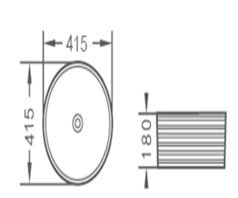 DROP Bath and Kitchen DR091074 Bathroom Vessel Sink