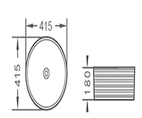 DROP Bath and Kitchen DR091074 Bathroom Vessel Sink