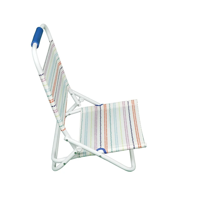 Mainstays Beach Sand Chair, Dots, Nouveau, 50% Polyester recyclé