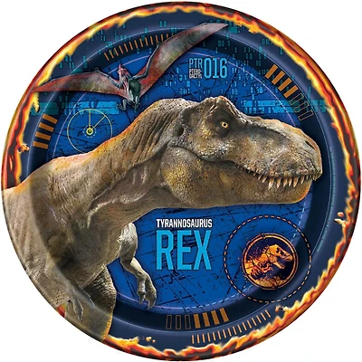 8 Jurassic World assiettes 9"