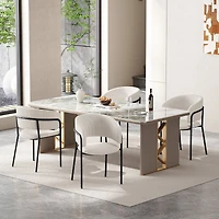 Noble House - Chaise d'appoint moderne HORIZON à pieds inclinés Pieds réglables (beige)