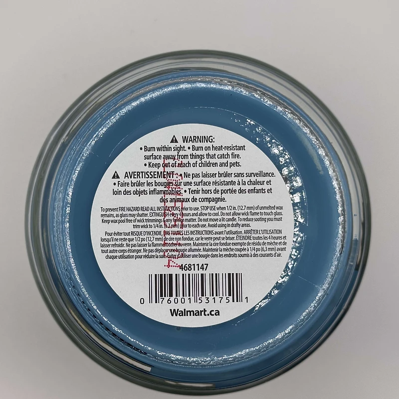 Mainstays Bougie parfumée en pot de verre à 3 mèches, Garden Rain, 326 g (11,5 oz)