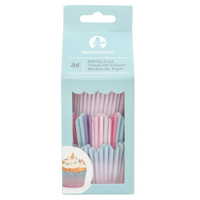 STF Baking Cup Purple Stripe 36 cups