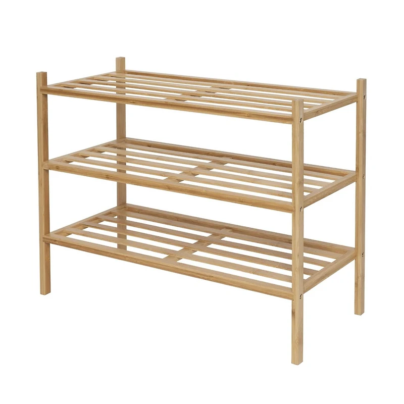 Tidyliving 3 tier bamboo shoe rack, stackable