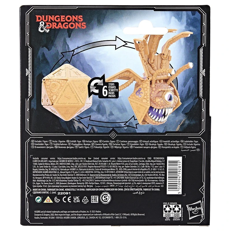 Dungeons & Dragons Dicelings, monstre-dé convertible de collection D&D tyrannœil, figurine de d20 géant, dé de jeu de rôle