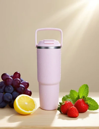 MAINSTAYS  30oz acier inoxydable TUMBLER rose