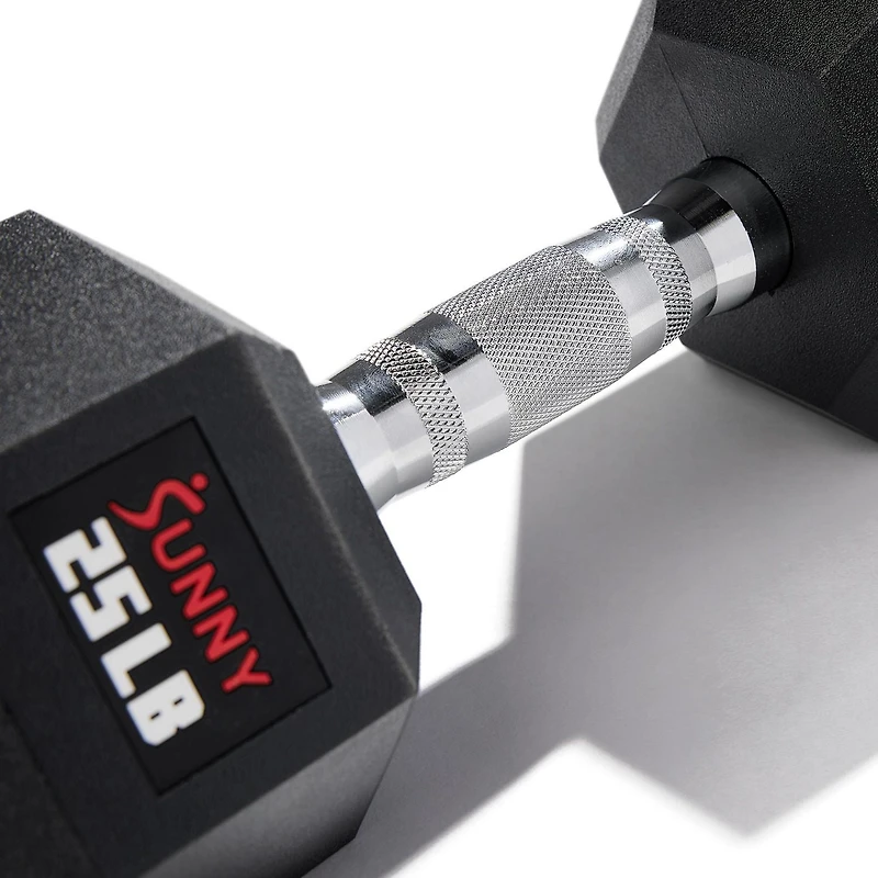 Sunny Health & Fitness Core Fit Hex Style Dumbbell 35 LBS, Single- SF-DB03