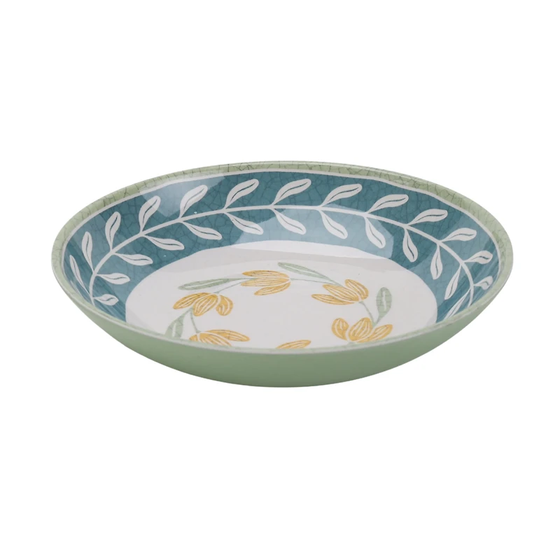 Bol De Dîner Fleuri En Mélamine Et Bambou 8.7 Pouces 1 Unité Better Homes & Gardens