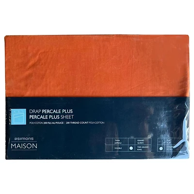 Johnson Home 200 TC Poly Cotton Percale Fitted Sheets