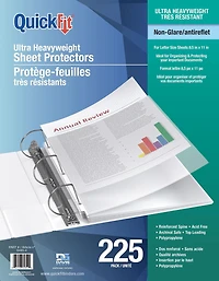 Protège-feuilles, QuickFit® à chargement par le haut QuickFit® ultra lourds, non éblouissants