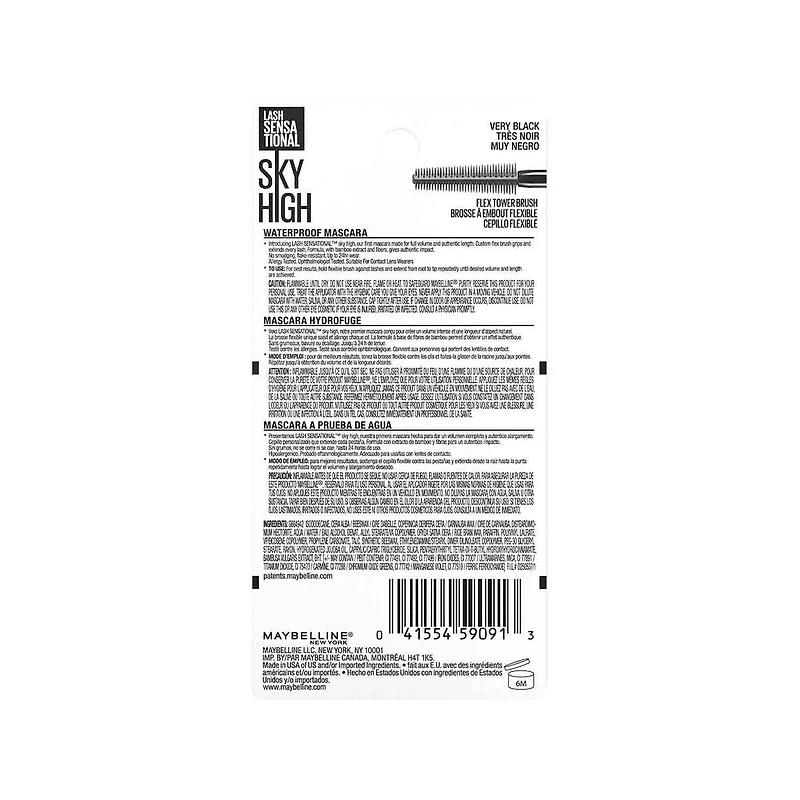 Mascara Lash Sensational Sky High de Maybelline New York Doublez le volume et la longueur