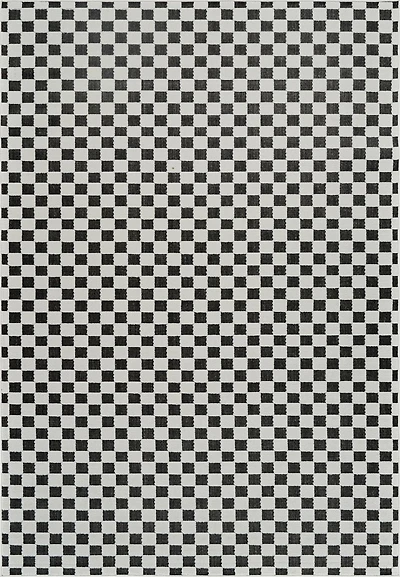 Tapis d'interieur et d'exterieur a carreaux Rug Branch Maise, noir et blanc, moderne - Entree, couloir, salle de bain et cuisine