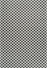 Tapis d'interieur et d'exterieur a carreaux Rug Branch Maise, noir et blanc, moderne - Entree, couloir, salle de bain et cuisine