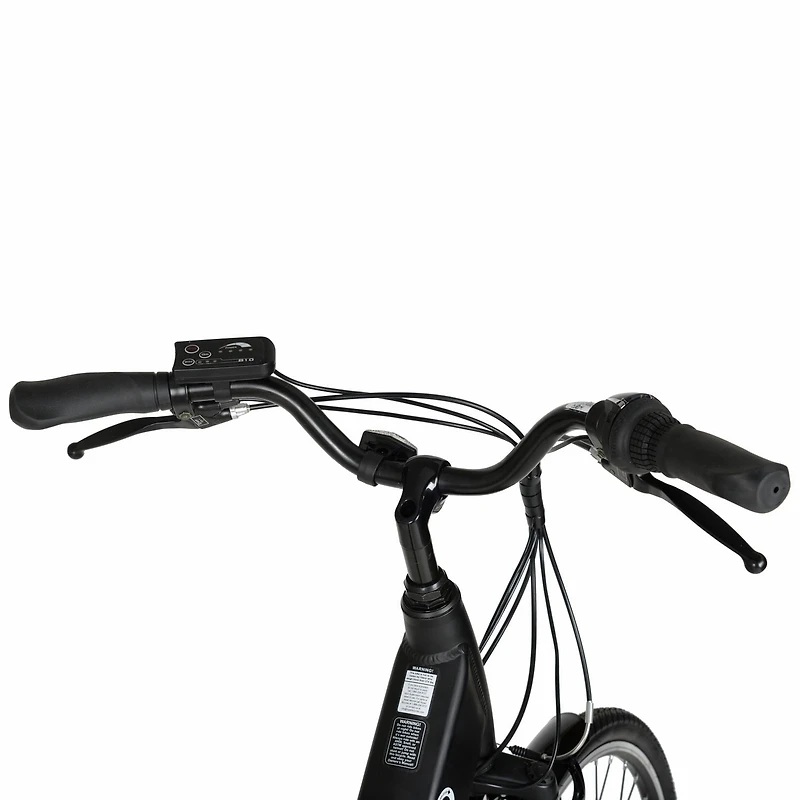 700c Hyper Bicycles E-Ride 36V Electric Commuter E-Bike for Adults, Pedal-Assist, 250W Motor, Black, 700C Hyper Mens 36V Electric Bike Black