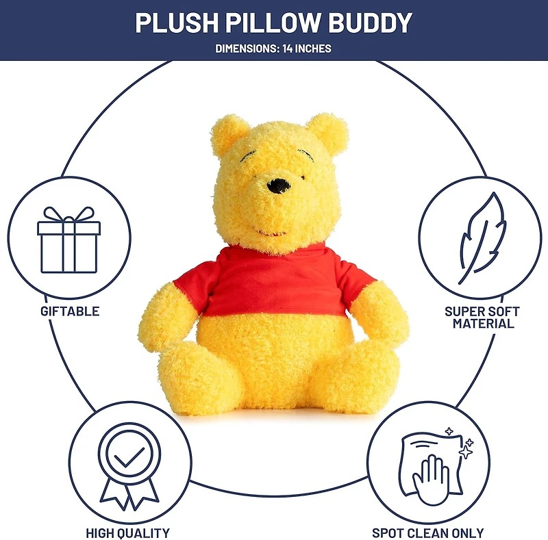 Winnie The Pooh Fuzzy Plush Pillow Buddy