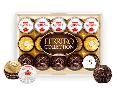 Boîte-cadeau FERRERO COLLECTION (confiseries au chocolat et à la noix de coco) 15 morceaux, 156 g