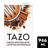 Tazo Chocolate Chai Latte, A bold blend of black tea and rich chai spices with delicious chocolate.