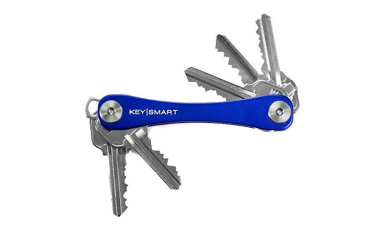 Porte-clés en aluminium KeySmart - Bleu