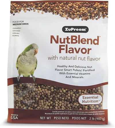 Nourriture quotidienne pour oiseaux Zupreem NutBlend à saveur naturelle