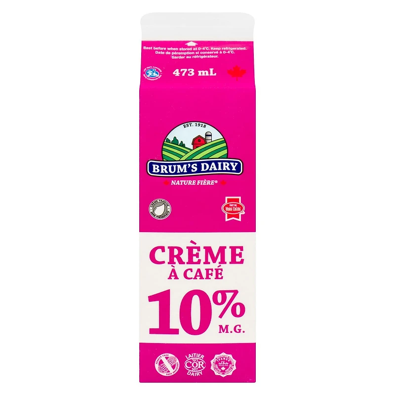 Brum's 10% M.F Coffee Cream