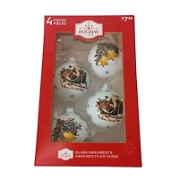 TEMPS DE VACANCES 65 MM * 4CT ORNEMENT DE TRAÎNEAU/CLOCHE