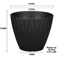 18" Tuftted Planter, Decorative Planter
