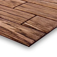 Truu Design Self-Adhesive 3D Wooden Peel and Stick Backsplash Wall Tiles