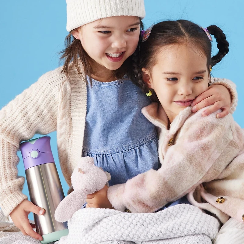 b.box - Bouteille d'eau isotherme de 12 oz : garde les boissons froides jusqu'à 8 heures, chaudes jusqu'à 6 heures. Bouteille en acier inoxydable à double paroi.