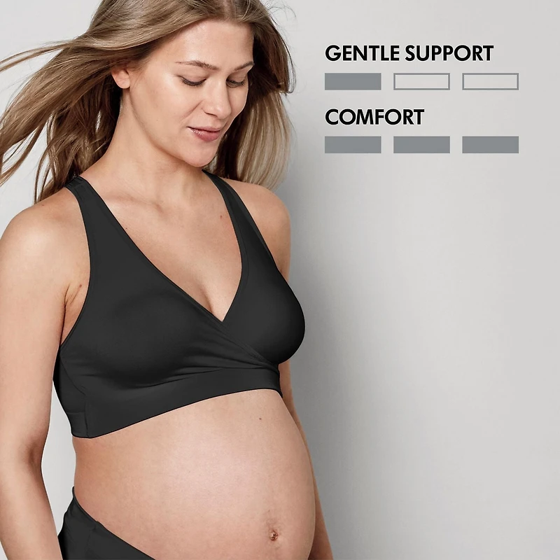 Medela Keep Cool Sleep Bra | Seamless Maternity & Nursing Sleep Bra with Full Back Breathing Zone and Soft Touch fabric. Black | Small, Maternity & Nursing Sleep Bra