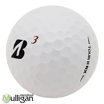 Mulligan - 12 balles de golf récupérées Bridgestone Tour B RX (B) 5A Pristine, Blanc