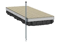 Quai flottant en aluminium avec dessus en résine - 4'x10'