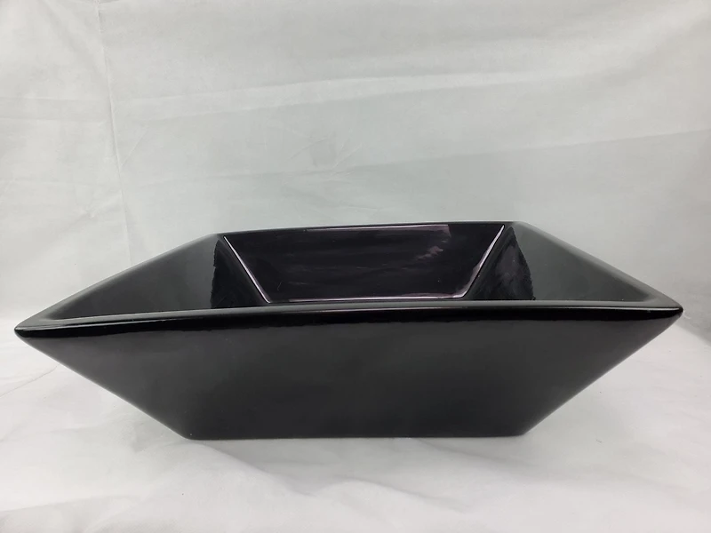 American Imaginations 16.1-in. W Above Counter Black Bathroom Vessel Sink Set For Deck Mount Drilling AI-33371