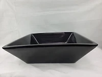 American Imaginations 16.1-in. W Above Counter Black Bathroom Vessel Sink Set For Deck Mount Drilling AI-33371