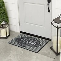 Mohawk Home Farmhouse Chalkboard Grey 1' 6" X 2' 6" Door Mat