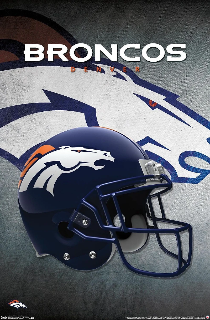 NFL Denver Broncos - Helmet 16 Wall Poster, 22.375" x 34"