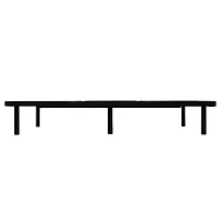 Primo ZenBase lit plateforme rembourré – format grand, tissu noir, sans sommier requis, profil bas moderne pour chambre ou chambre d’amis