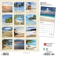 BrownTrout Beaches 2024 12x24 Inch Square Wall Calendar, 9781975457853