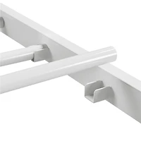 Fullfurnique Cadre de Lit Plateforme en Métal avec Tête et Pied de Lit, Simple, Blanc