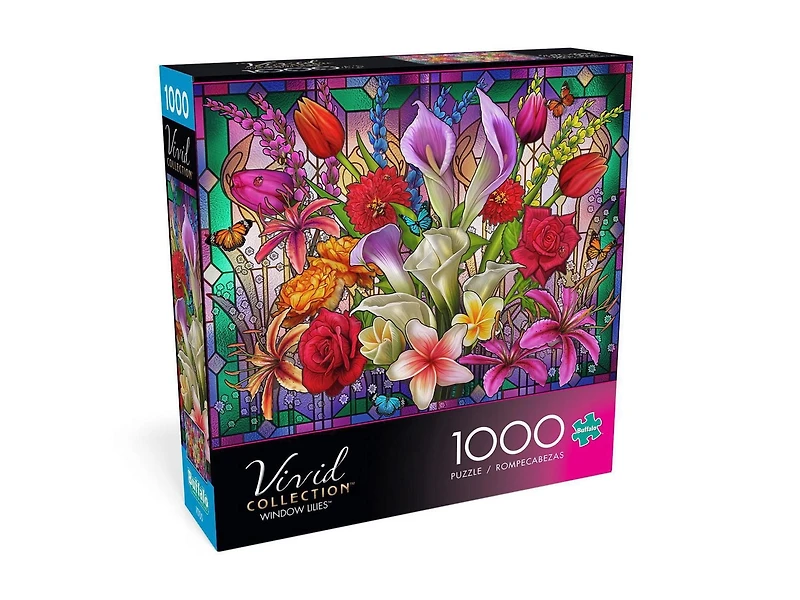 Buffalo Games - Vivid Collection - Window Lilies - 1000 Piece Jigsaw Puzzle