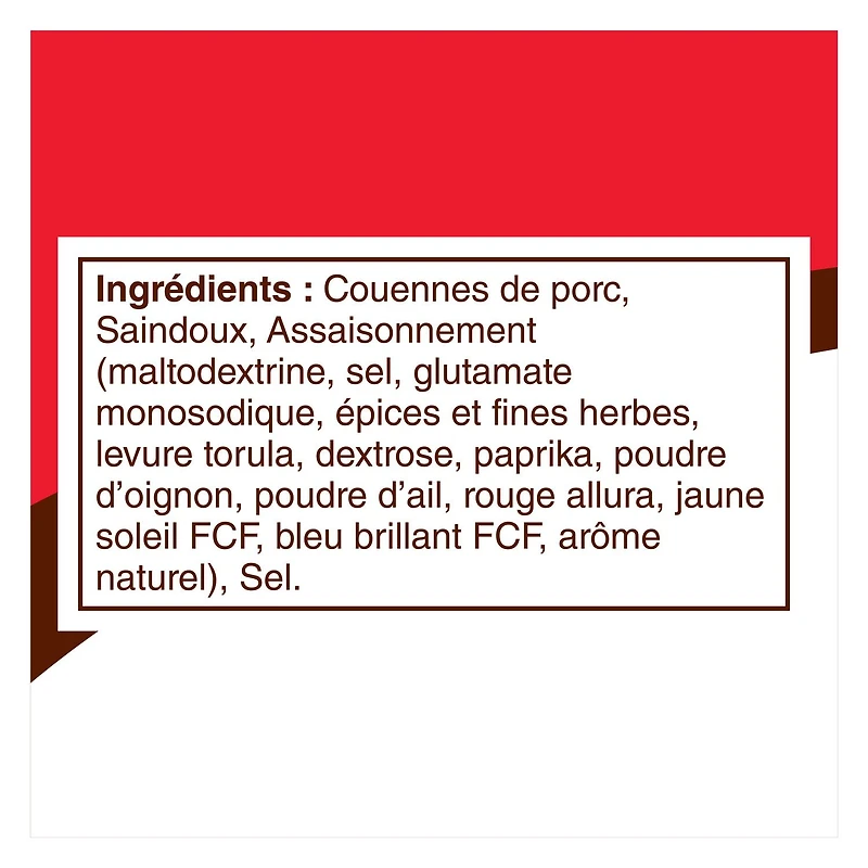 Couennes de porc aromatisées Baken-Ets Piquantes et épicées 70 g.