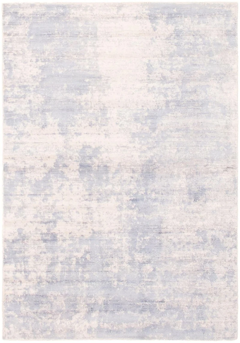 ECARPETGALLERY 4'8" x 6'10" Transitional Galleria Hand-knotted Area Rug for Living Room, Dining Room and Bedroom in Blue