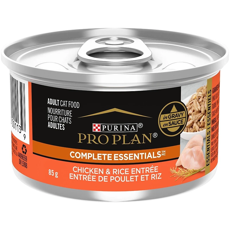 Purina Pro Plan Complete Essentials Chicken & Rice Entrée in Gravy, Wet Cat Food 85 g